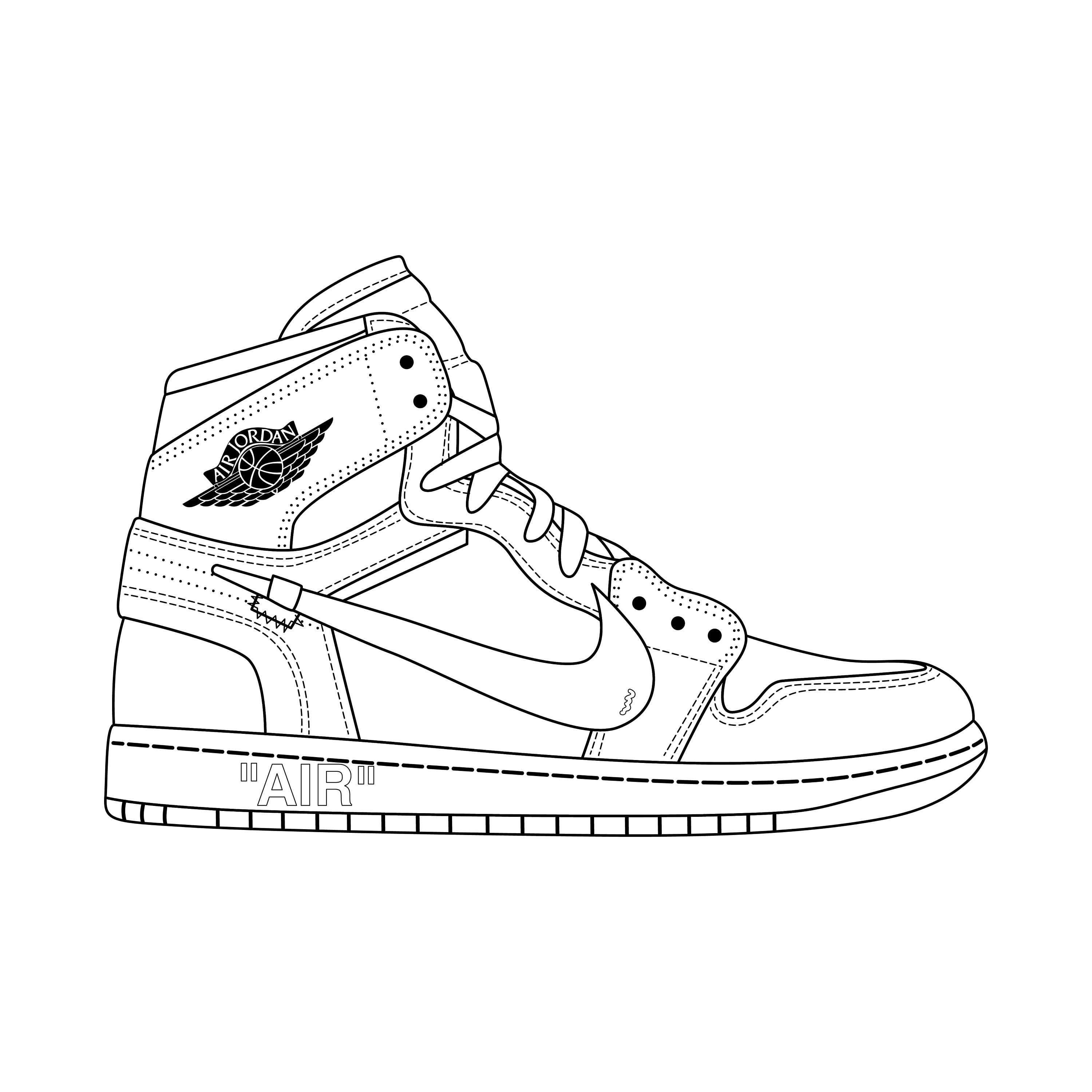 Jordan 1's coloring pages