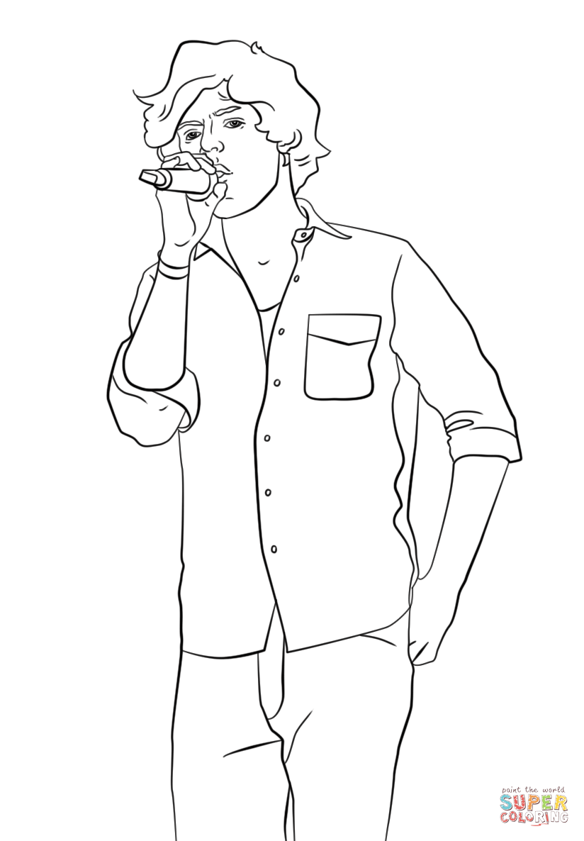 Harry styles coloring page. free printable coloring page