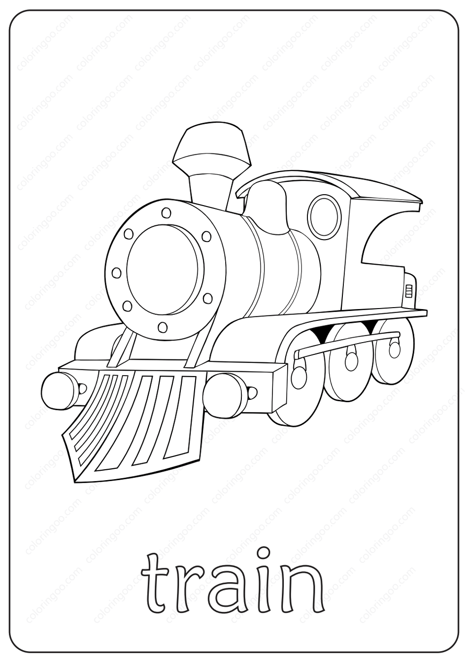 More than 14000 coloring pages. Printable Train Coloring Page Book Pdf