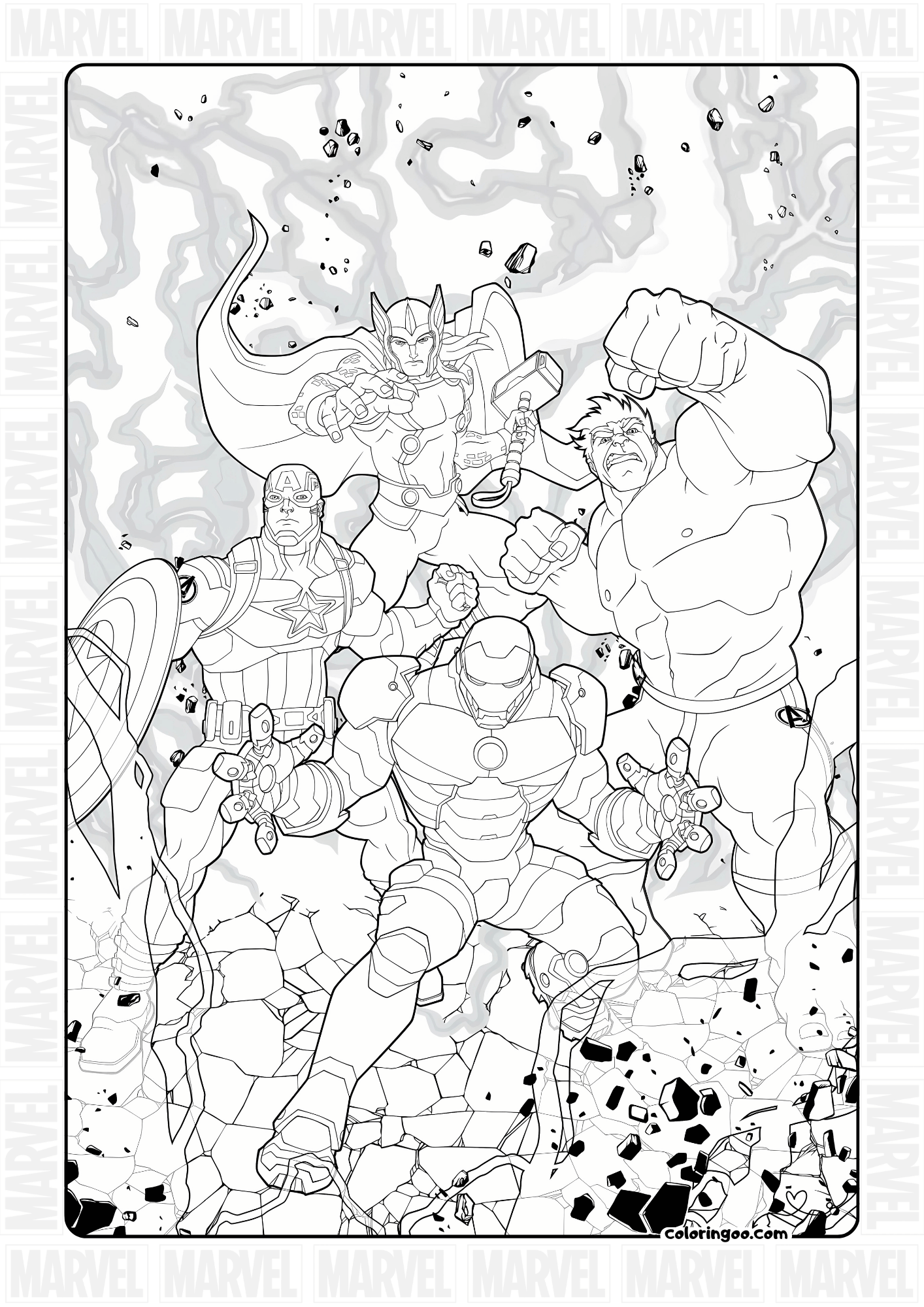 Marvel heroes printable coloring pages [2025]