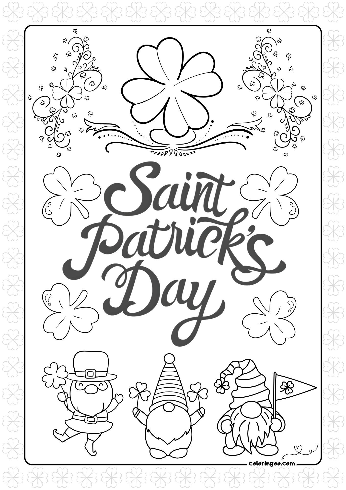 French St Patricks Day Coloring Pages Sheets Coloriages Saint Patrick Saint Patricks Day Coloring 