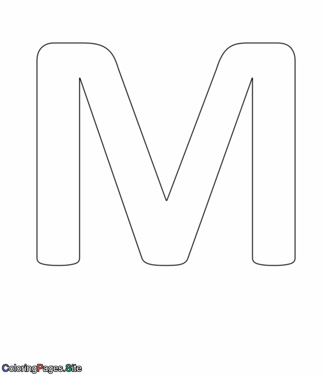 m letter coloring pagegif