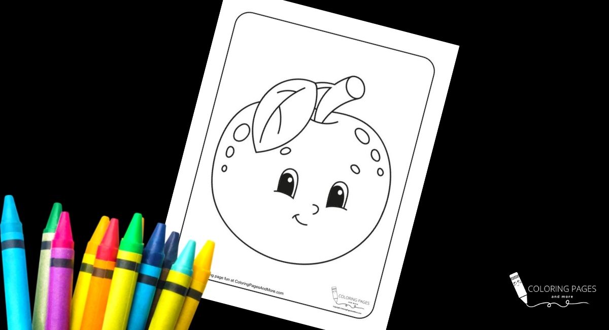Free apple coloring page