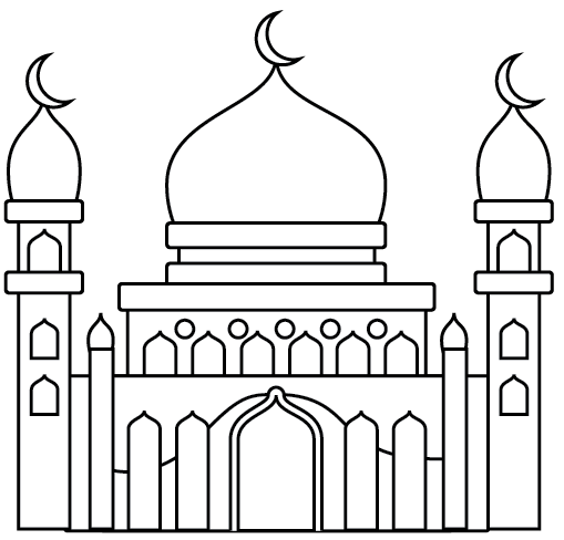 10 most beautiful mosque coloring pages for children