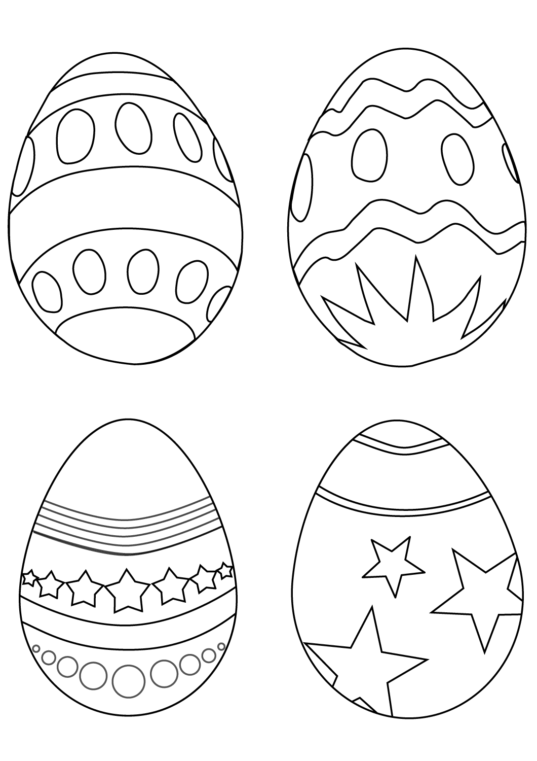 Heart easter eggs coloring pages