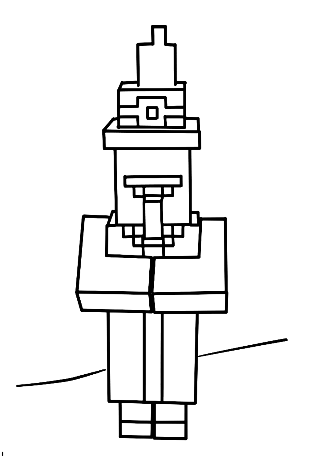 Minecraft mobs coloring pages