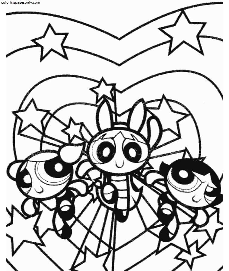 Free powerpuff girls coloring page