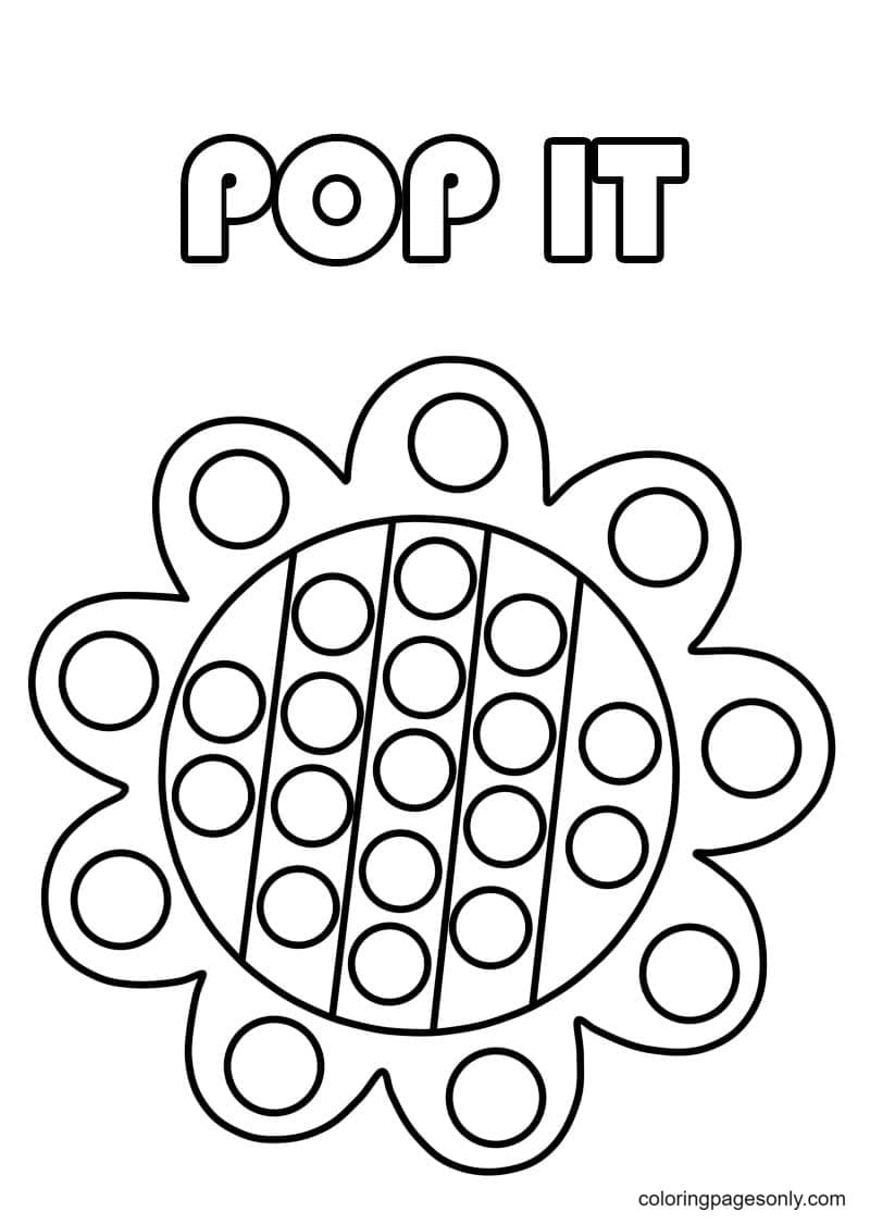 Pop it heart coloring pages