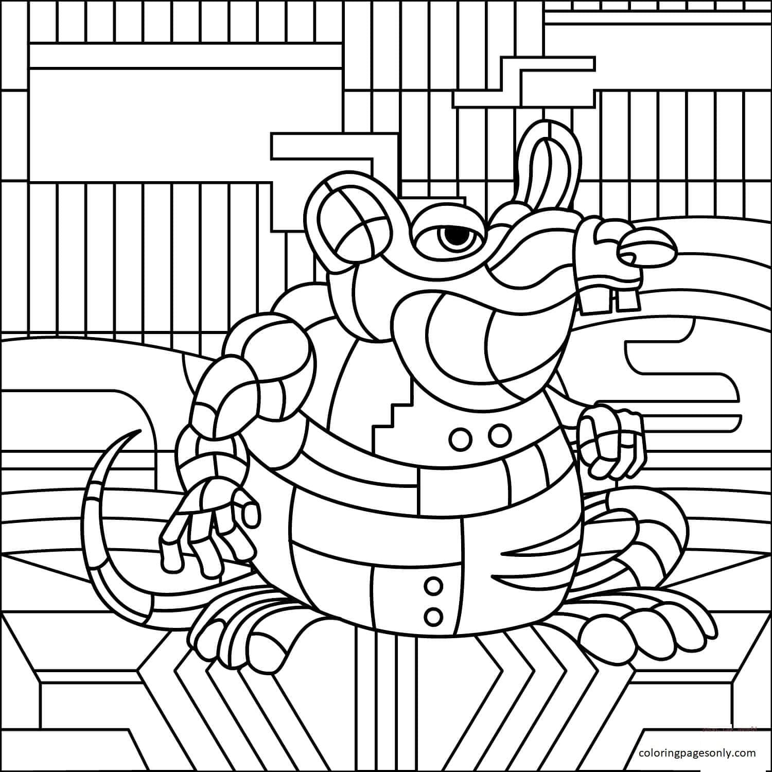 Rat coloring page