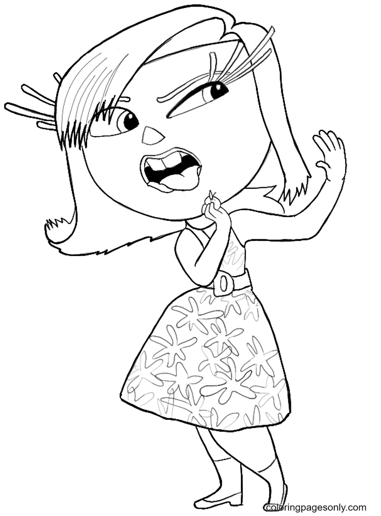 It's time to get out your happiest and brightest colors, because joy is the star of this inside out coloring sheet! Inside Out Disney Joy Coloring Pages Inside Out Coloring Pages Coloring Pages For Kids And Adults