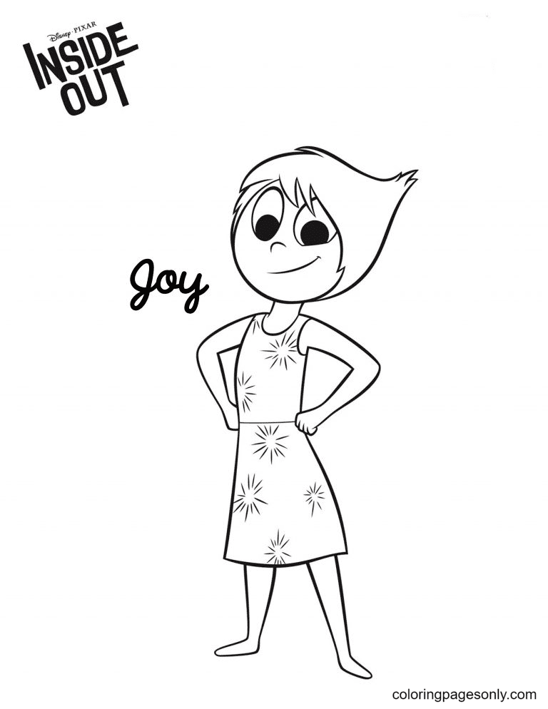 Joy from inside out coloring page