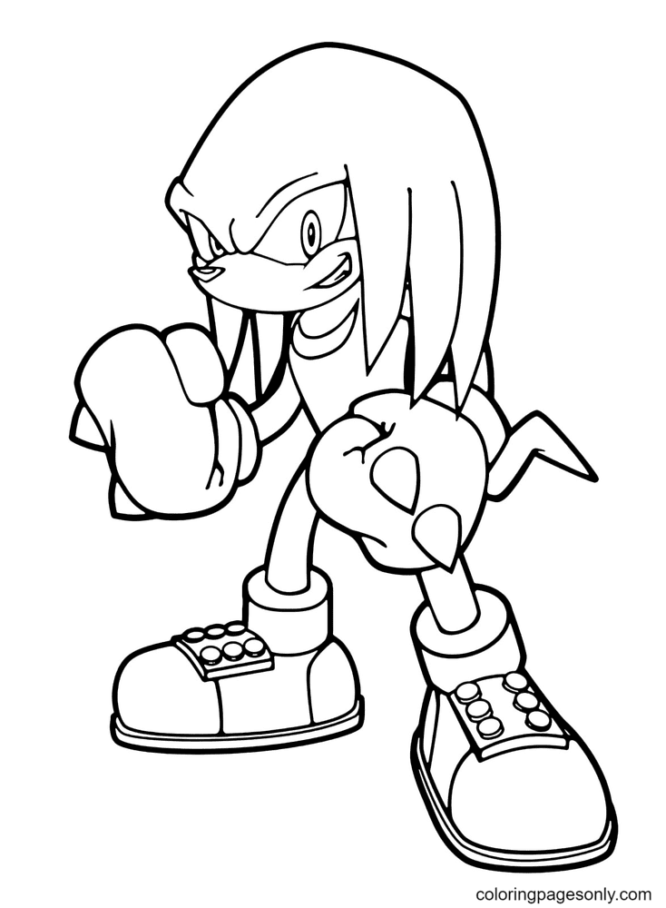 Enjoy your favorite video game, television and movie characters with our sonic coloring pages. Knuckles The Echidna Smiling Coloring Pages Knuckles Coloring Pages Coloring Pages For Kids And Adults