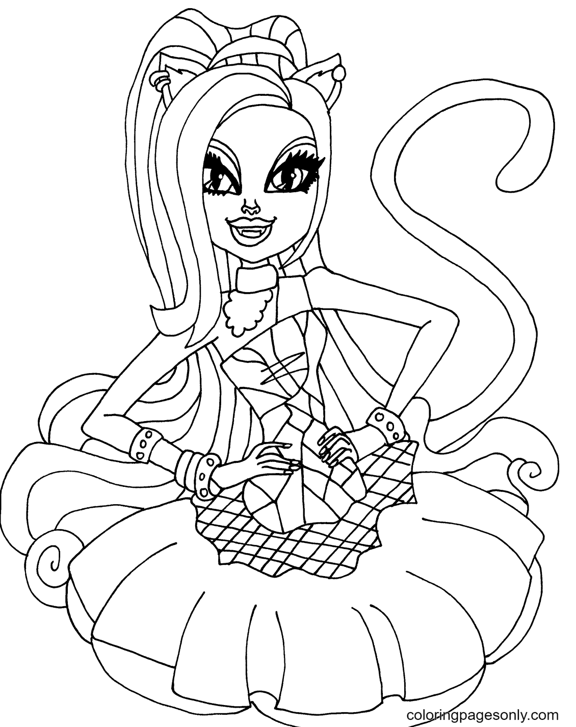 Each printable highlights a word that starts. Monster High Catty Noir Coloring Pages Monster High Coloring Pages Coloring Pages For Kids And Adults