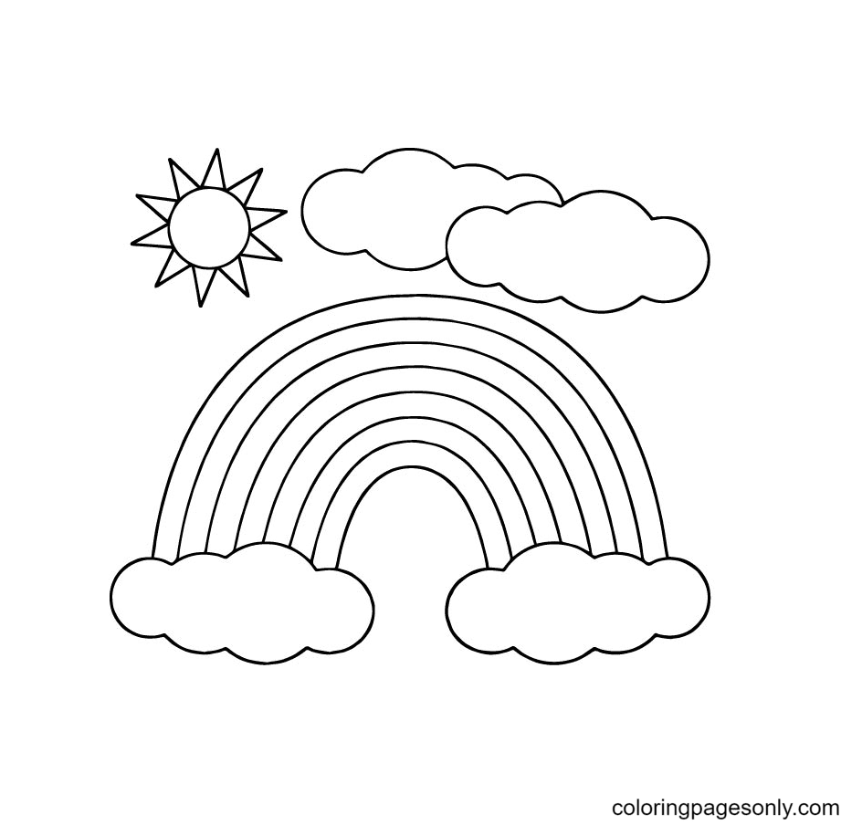 Sun learn to print tracer page visit dltk's weather crafts and printables. Sun Rainbow Coloring Pages Rainbow Coloring Pages Coloring Pages For Kids And Adults