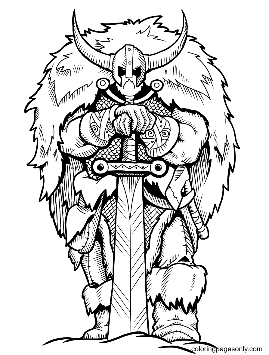 Viking colouring pages · 5.0 (1 review). Viking With Sword Coloring Pages Sword Coloring Pages Coloring Pages For Kids And Adults