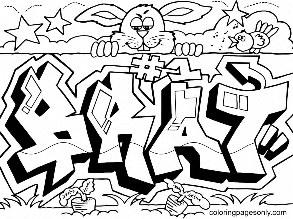 graffiti coloring pages coloring pages for kids and adults
