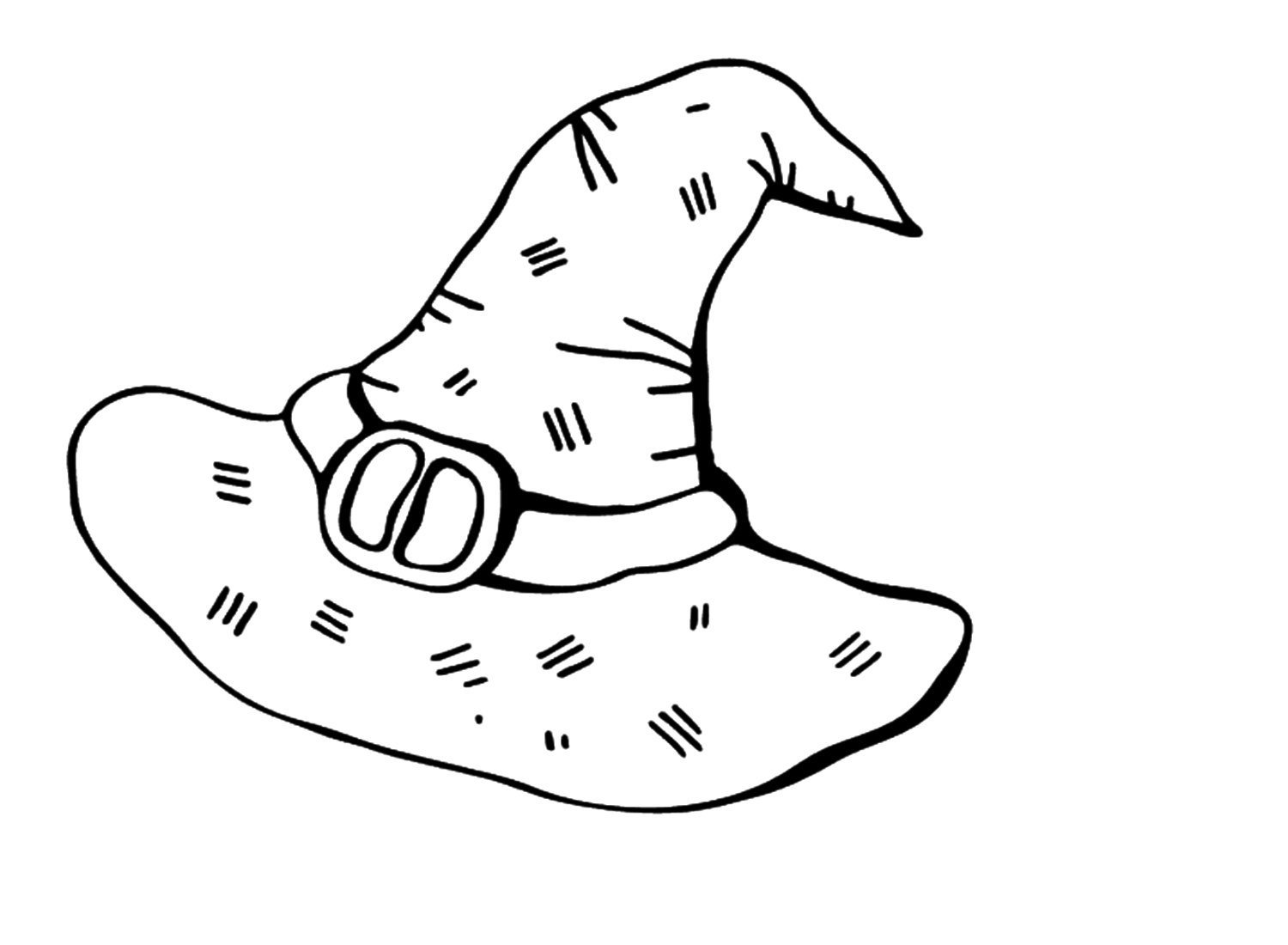 Witch hat coloring pages
