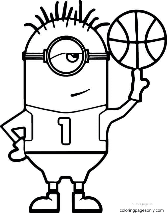 Free for boys basketball coloring pages are a fun way for kids of all ages to develop creativity, focus, motor skills and color recognition. Minion Basketball Coloring Pages Basketball Coloring Pages Coloring Pages For Kids And Adults