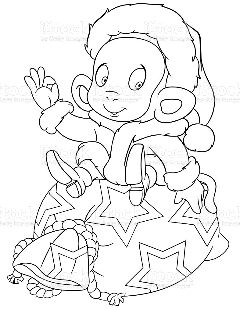 Free printable monkey coloring pages for kids of all ages. Christmas Monkey Coloring Pages Monkey Coloring Pages Coloring Pages For Kids And Adults