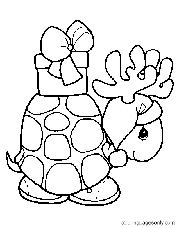 Color in this picture of a turtle and others with our library of online coloring pages. Christmas Turtle Coloring Pages Christmas Animals Coloring Pages Coloring Pages For Kids And Adults