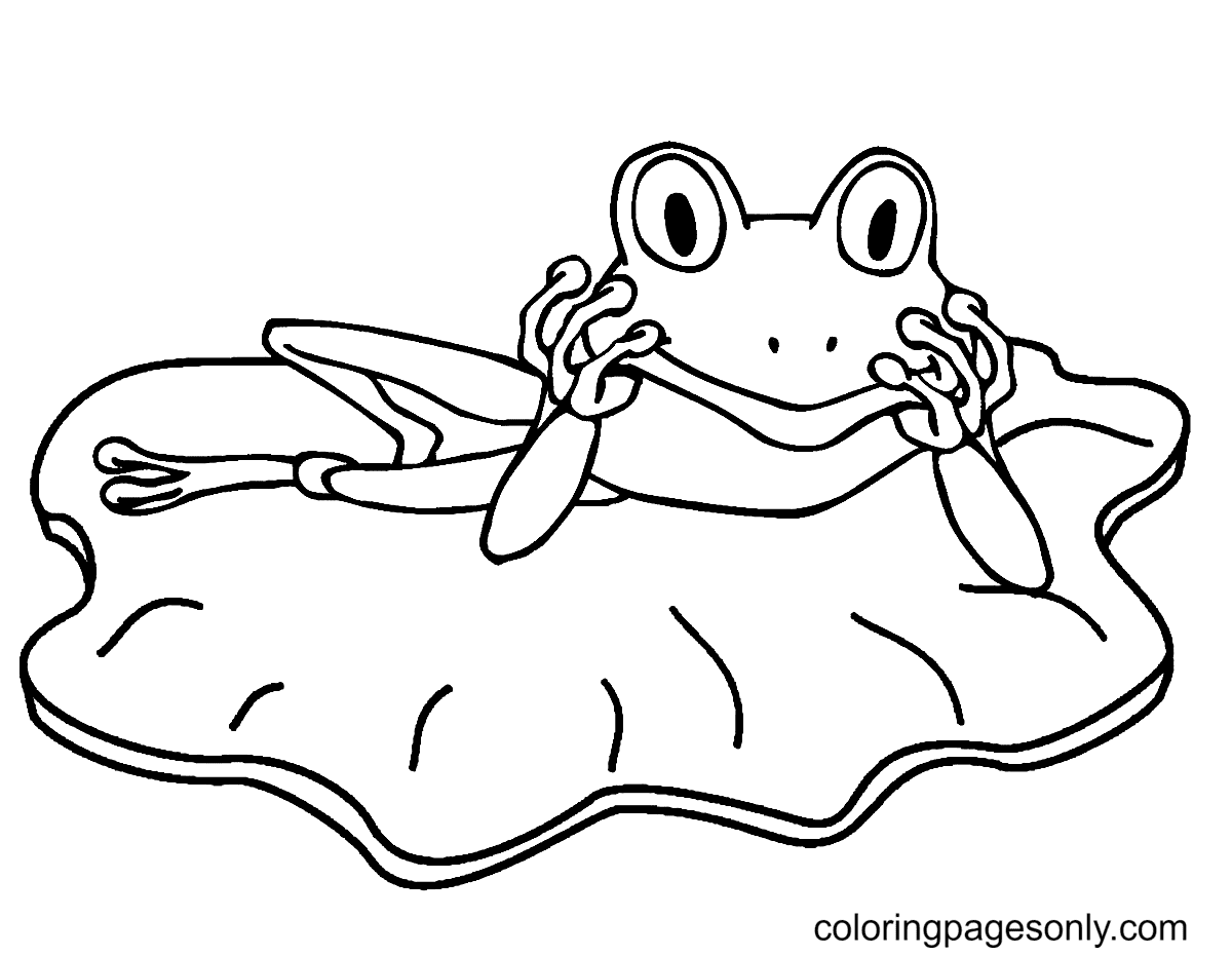 Crazy frog coloring page