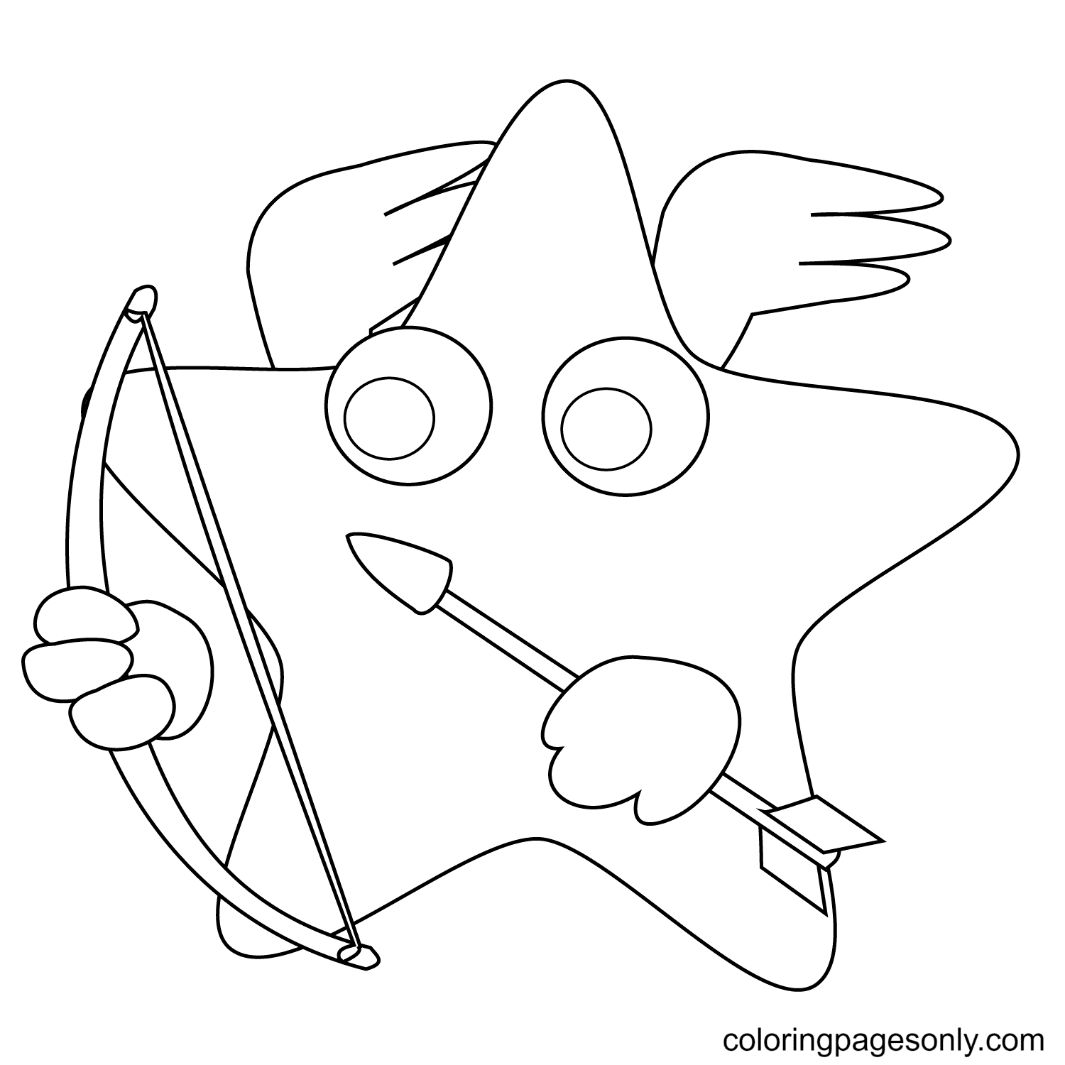 Cute star coloring pages