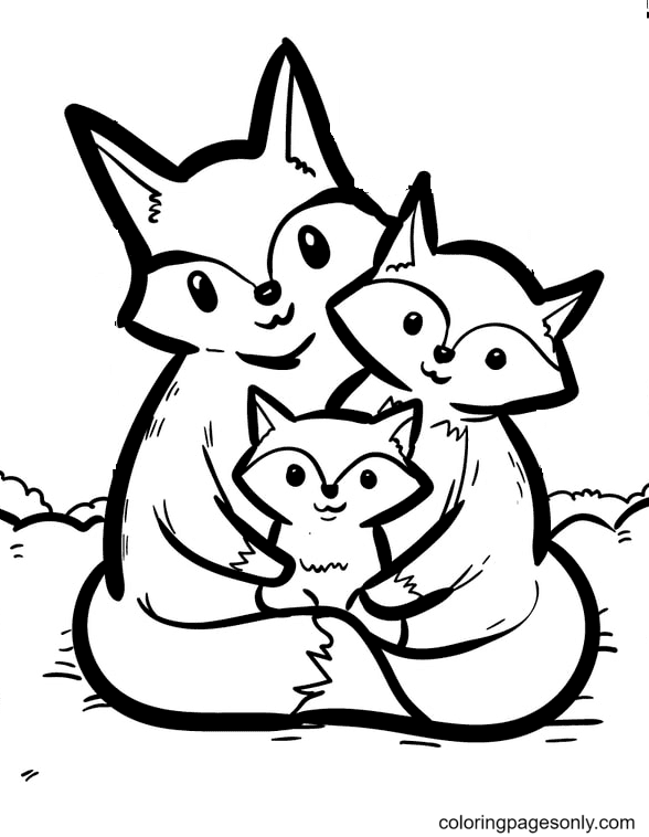 Discover thanksgiving coloring pages that include fun images of turkeys, pilgrims, and food that your kids will love to color. Fox Family Coloring Pages Fox Coloring Pages Coloring Pages For Kids And Adults
