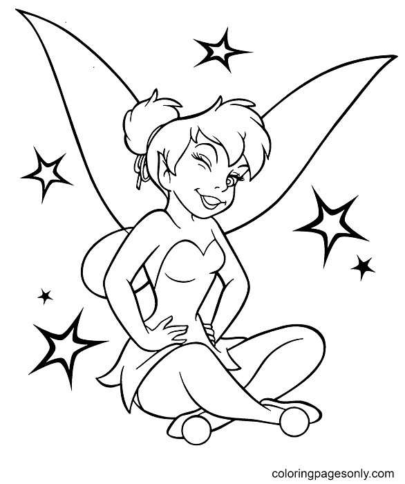 Awesome tinkerbell coloring pages