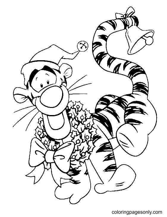 Show your kids a fun way to learn the abcs with alphabet printables they can color. Tigger Christmas Coloring Pages Disney Christmas Coloring Pages Coloring Pages For Kids And Adults