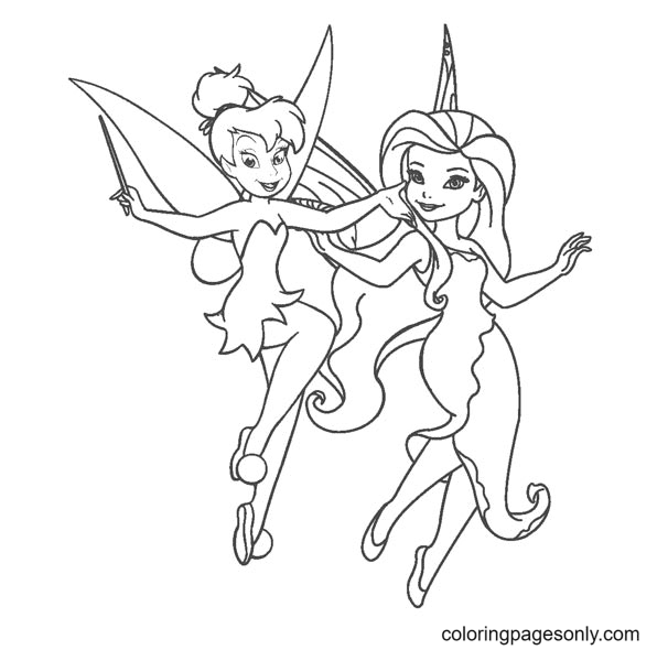 She is the sidekick of peter pan and looks cute in . Tinker Bell With Vidia Coloring Pages Tinkerbell Coloring Pages Coloring Pages For Kids And Adults