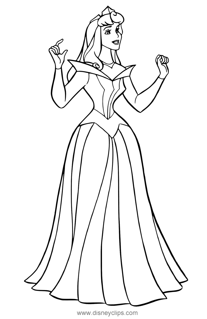Aurora princess coloring page