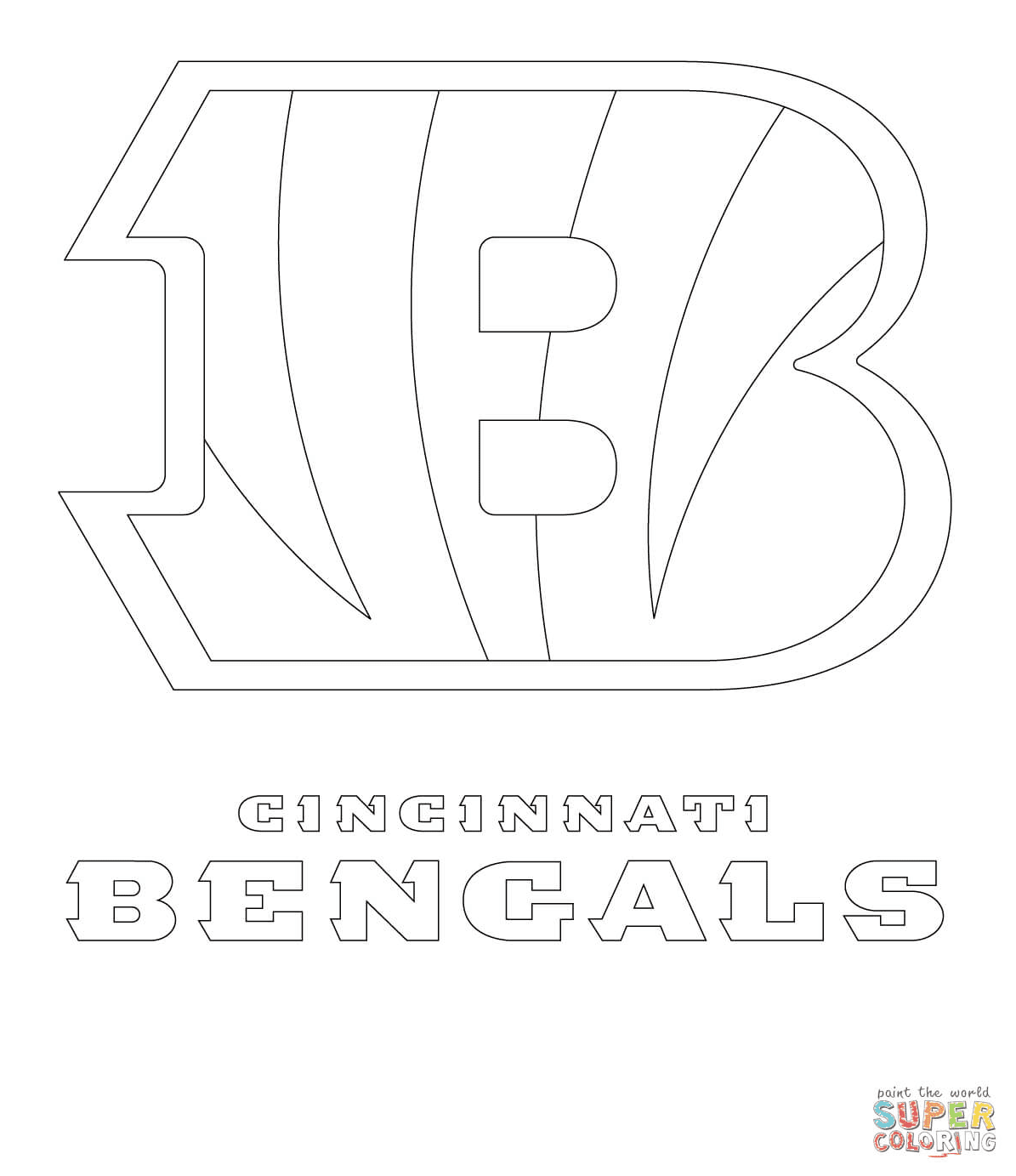Cincinnati bengals logo coloring pages