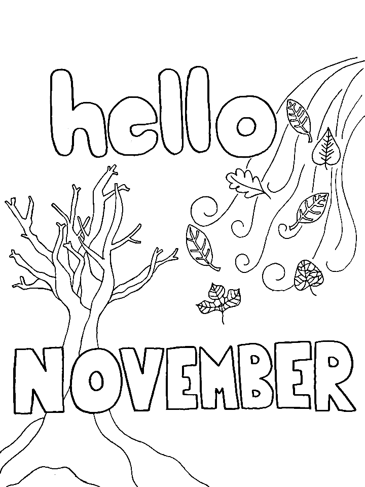 November coloring pages
