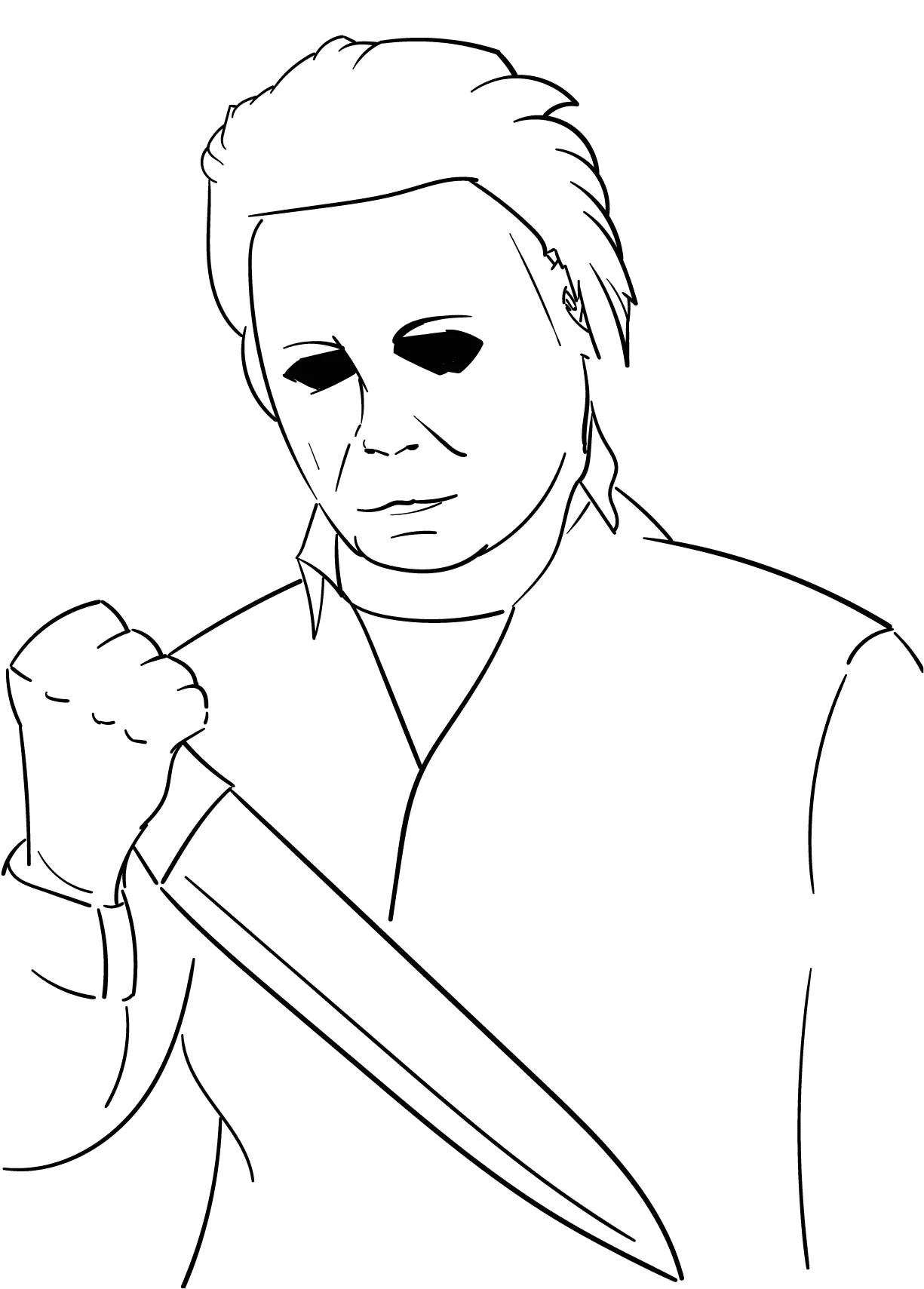 Michael myers free coloring page