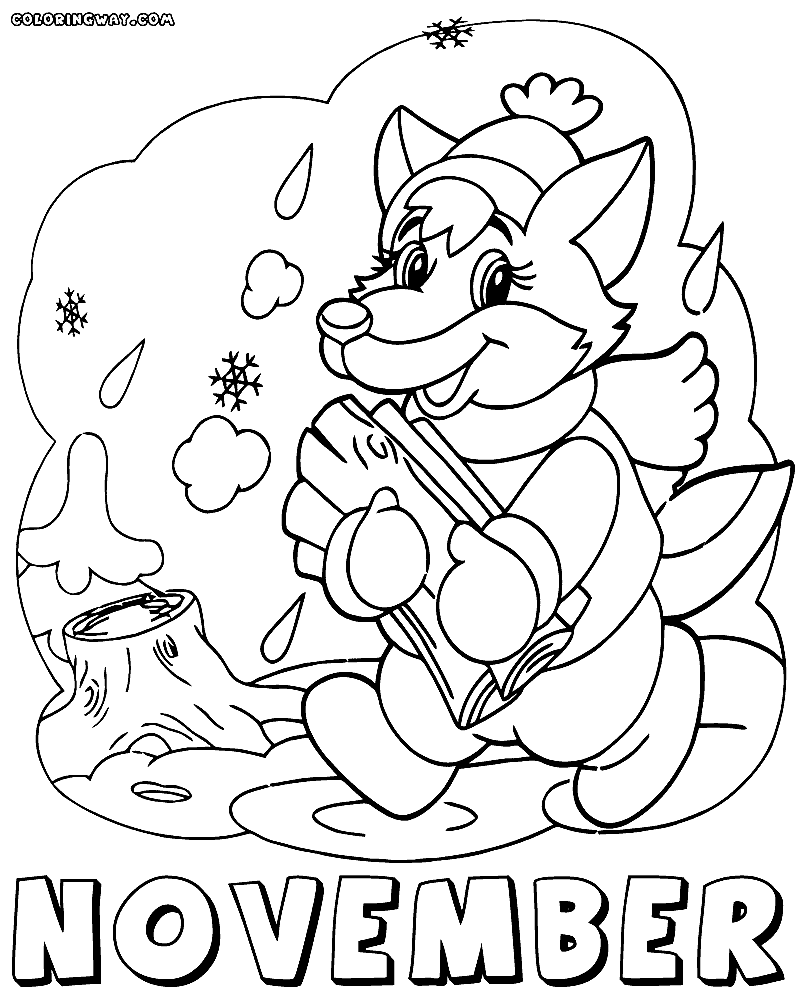 November coloring pages