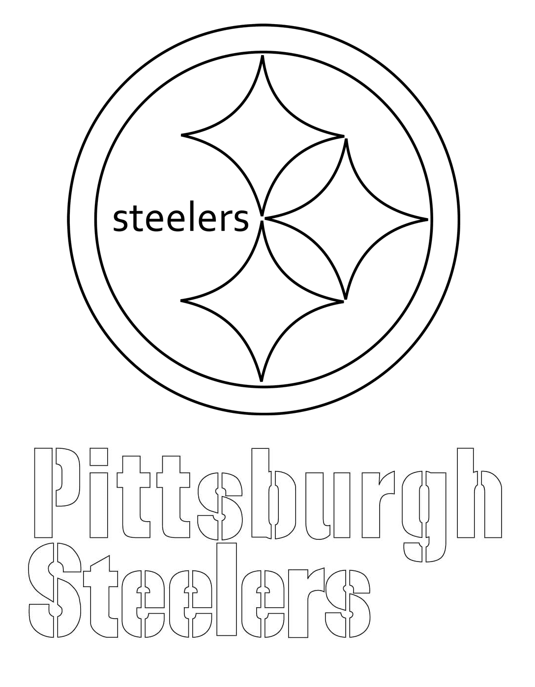 I know there are a few of you that are flipping out over this lesson on the very colorful logo for the pittsburgh steelers. Pittsburgh Steelers Logo Coloring Pages Nfl Coloring Pages Coloring Pages For Kids And Adults