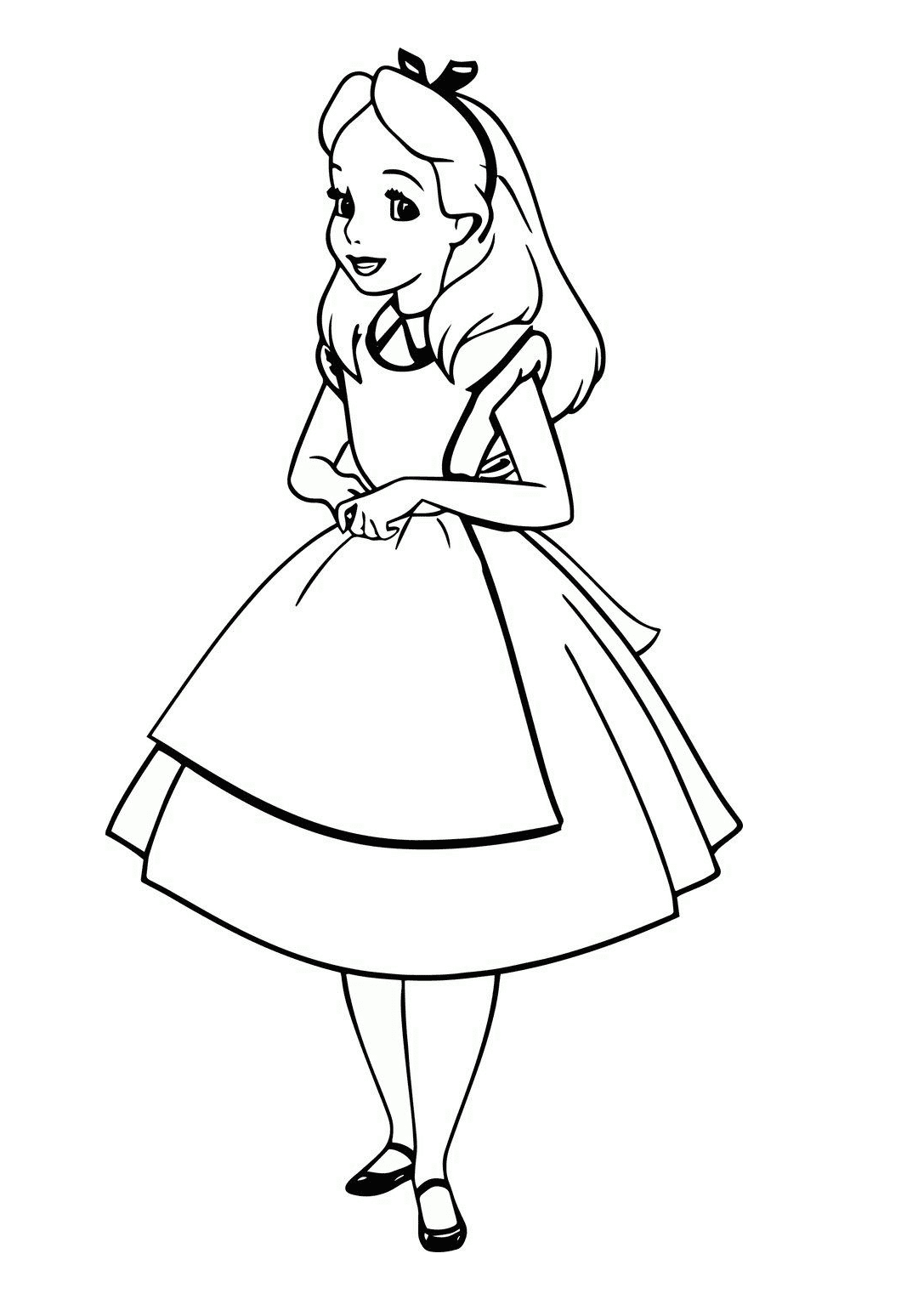 Alice in wonderland printable coloring pages