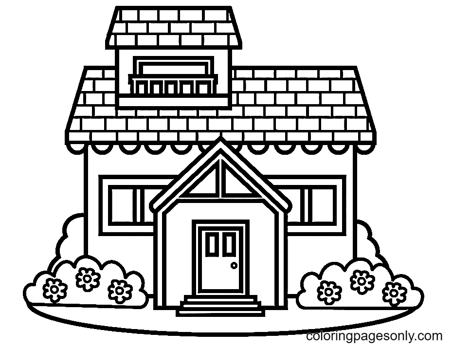 51 house coloring pages