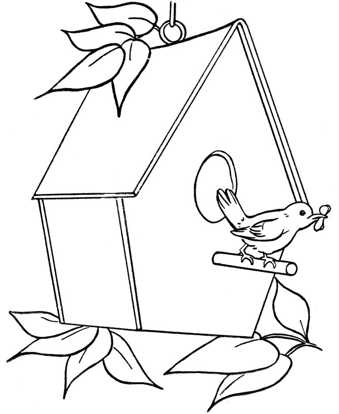 Easy and free to print birdhouse coloring pages for children. Printable Bird House Coloring Pages House Coloring Pages Coloring Pages For Kids And Adults