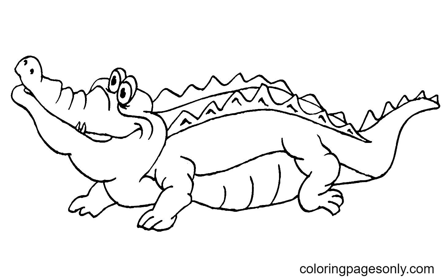 Printable alligator coloring page