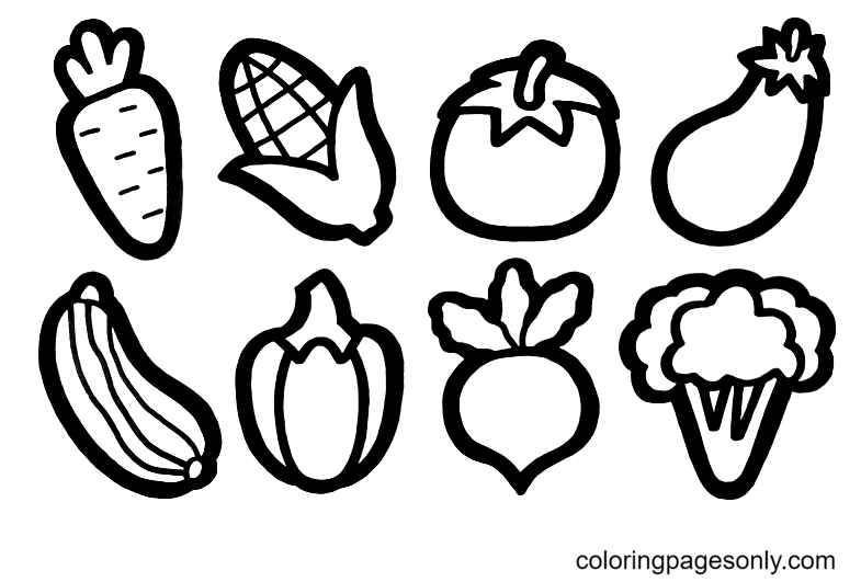 There are more sophisticated coloring, which only by an adult. Vegetables For Children Coloring Pages Vegetable Coloring Pages Coloring Pages For Kids And Adults