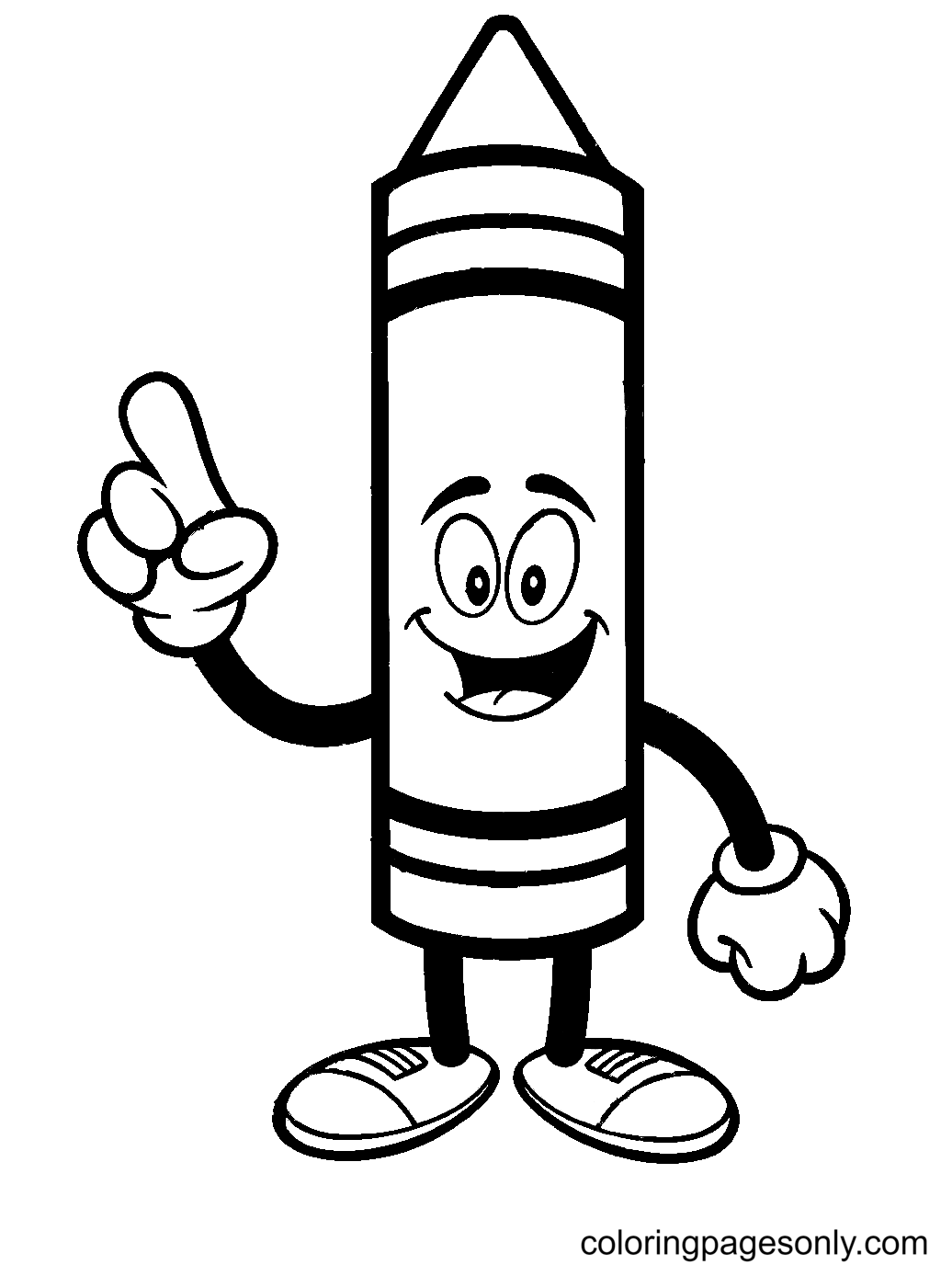 Printable crayons coloring page