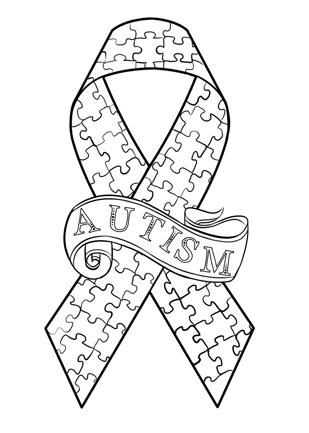 For boys and girls, kids and adults, teenagers and toddlers, preschoolers and older kids at school. Printable Autism Awareness Ribbon Coloring Pages World Autism Awareness Day Coloring Pages Coloring Pages For Kids And Adults