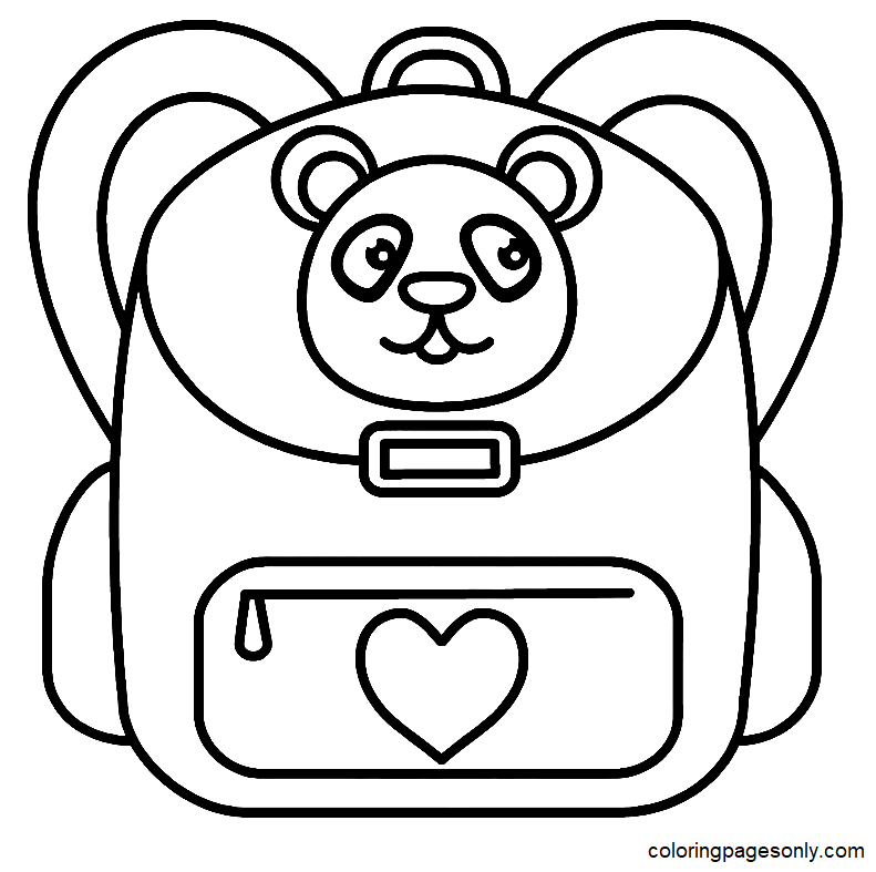 Backpack coloring pages