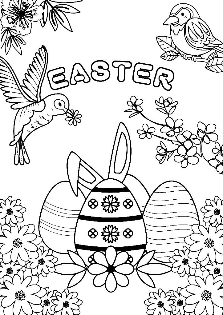 Free easter coloring page