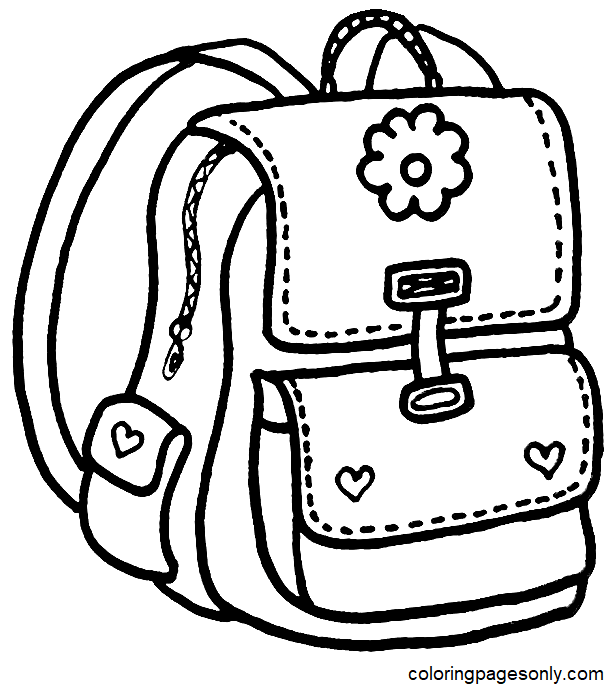 64 backpack coloring pages