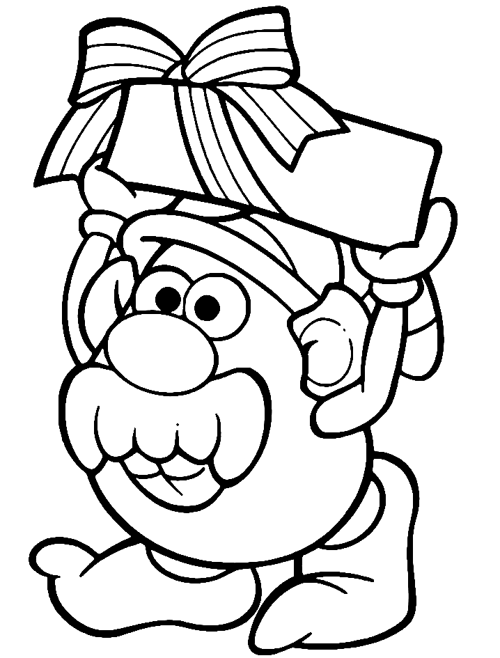 Printable potato head coloring page