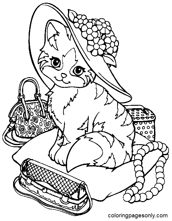 Lisa frank party coloring page
