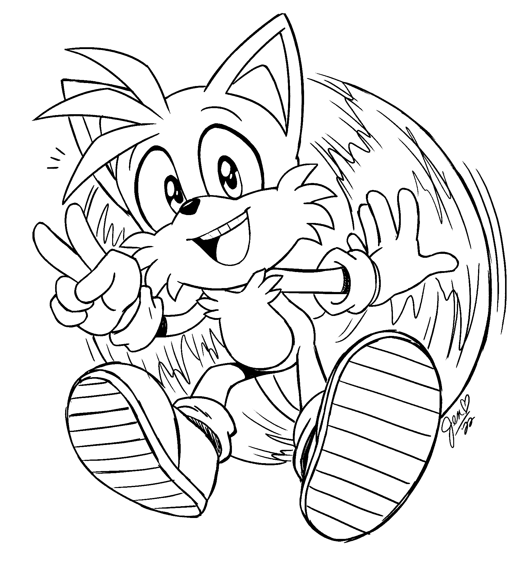 Printable sonic and tails coloring pages tails coloring pages images