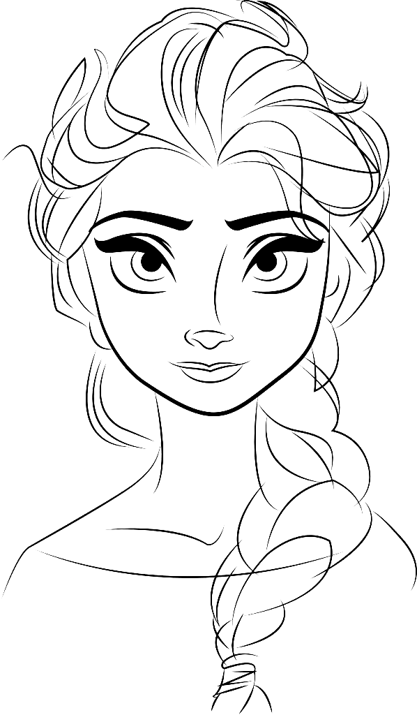 Printable elsa coloring page